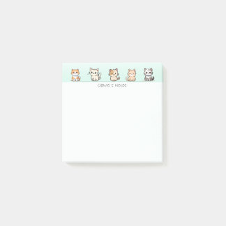 Post-it® Cute Chat Kitten dégradé coloré Personnalisé