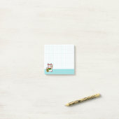 Post-it® Cute Chat Lucky (Sur un bureau)