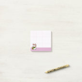 Post-it® Cute Chat Lucky (Sur un bureau)