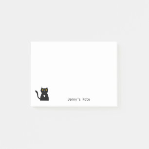 Post-it® Cute Chat Noir Animaux Animaux Caricature Nom pers