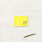 Post-it® Cute Chat Pink Lunettes Normal est ennuyeux (Sur un bureau)