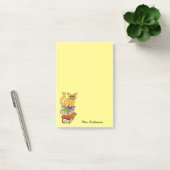 Post-it® Cute Chat sur Pile de Livre Nom de l'enseignant Ja (Bureau)