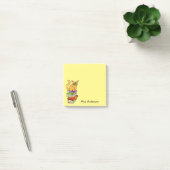 Post-it® Cute Chat sur Pile de Livre Nom de l'enseignant Ja (Bureau)