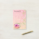 Post-it® Cute chaton dormant (Sur un bureau)