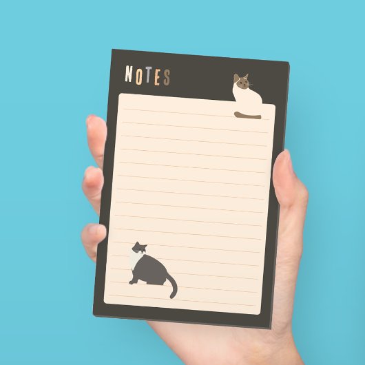 Post-it® Cute Chats Gris Foncé Lins