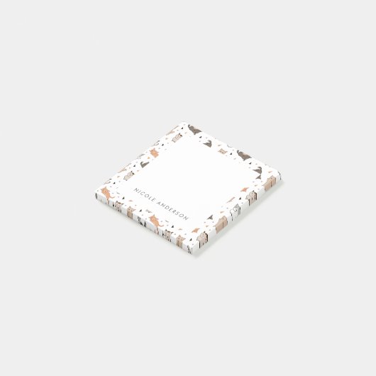 Post-it® Cute chats illustrés (Incliné)