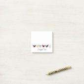 Post-it® cute chickens in a row (Sur un bureau)