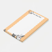 Post-it® Cute Chien Chat Paw Coeur Orange (Incliné)