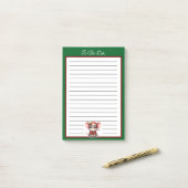 Post-it® Cute Christmas Mouse in a Santa Hat To Do List (Sur un bureau)
