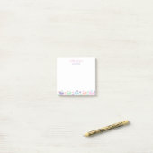 Post-it® Cute Colorful Heart Girly Script Stationary (Sur un bureau)