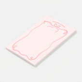 Post-it® Cute Coquette Bow and Ribbon Custom Name (Incliné)