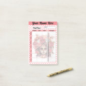 Post-it® Cute Crâne à sucre Plan de repas hebdomadaire (Sur un bureau)