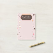 Post-it® Cute Cupcakes Boulangerie Motif rose (Sur un bureau)
