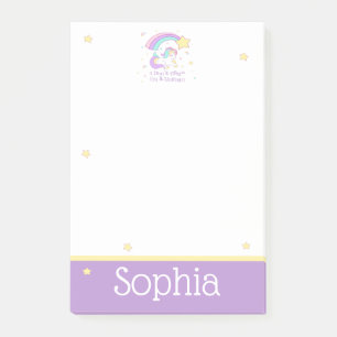 Post-it® Cute Custom Personalized Magical Rainbow Unicorn
