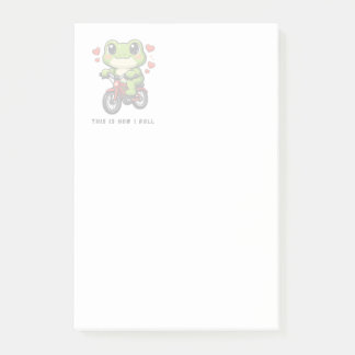 Post-it® Cute Cycling Frog | Kawaii Frog Bicycle Art