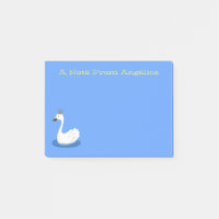 Cute cygne blanc avec dessin de la couronne