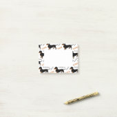 Post-it® Cute Dachshund ou Doxie Motif (Sur un bureau)
