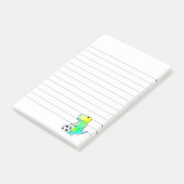 Post-it® Cute Dinosaur Aime Le Football Aquarelle Linné (Incliné)