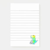 Post-it® Cute Dinosaur Aime Le Football Aquarelle Linné (Devant)