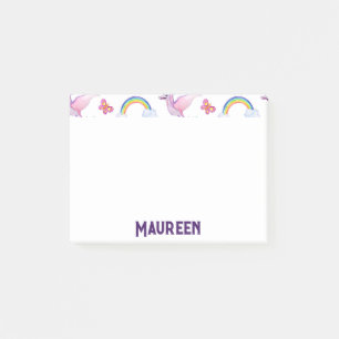 Post-it® Cute Dinosaur Rainbow Watercolor Motif Jungle