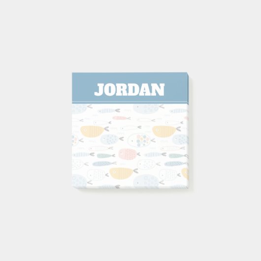 Post-it® Cute Doodle École de Motif de poisson (Devant)