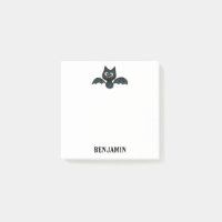 Cute drôle chauve-chauve-souris noire avec nom