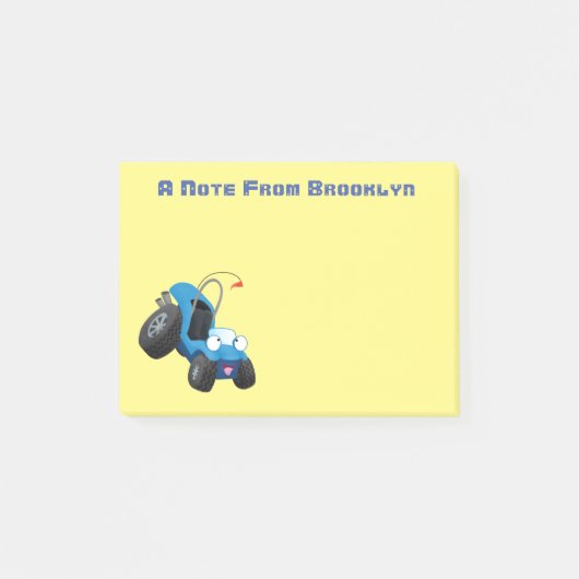 Post-it® Cute dune buggy off road vehicle cartoon  (Devant)