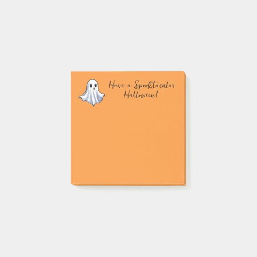 Post-it® Cute fantôme sur Halloween Orange (Devant)