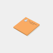 Post-it® Cute fantôme sur Halloween Orange (Incliné)