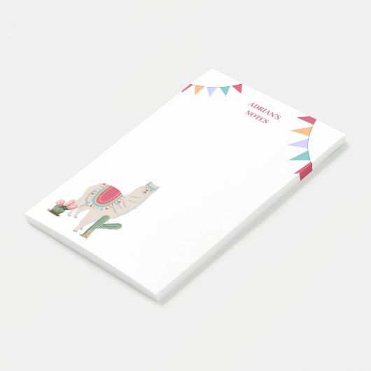 Post-it® Cute Fiesta Llama & Cactus (Incliné)