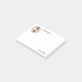 Post-it® Cute Fluffy Chien avec un chat sur sa tête Personn (Incliné)