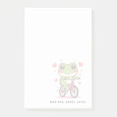 Post-it® Cute Frog Riding Bicycle | Funny Frog Lover Gift (Devant)
