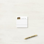 Post-it® Cute Ginger Guinea Pig Pet photo Lined (Sur un bureau)