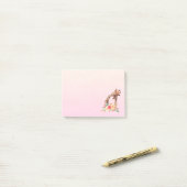 Post-it® Cute Giraffe Aquarelle Maman & Bébé (Sur un bureau)