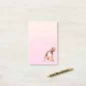 Post-it® Cute Giraffe Aquarelle Maman & Bébé (Sur un bureau)