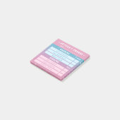 Post-it® Cute Girly Pink Blue Glitter Kids Daily Chores 3x3 (Incliné)