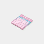 Post-it® Cute Girly Pink Glitter Kids Morning Chores 3x3 (Incliné)