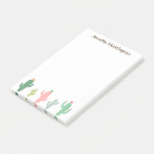 Post-it® Cute Girly Succulent Cactus Personnalisé (Incliné)