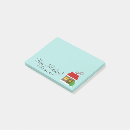 Post-it® Cute gîte personnalisé Noël hiver vacances (Incliné)