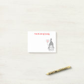 Post-it® Cute Gnome Heart Love Fairy Garden Gnomes (Sur un bureau)