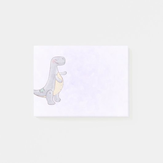 Post-it® Cute Gray Tyrannosaure Rex Dinosaur Toy (Devant)