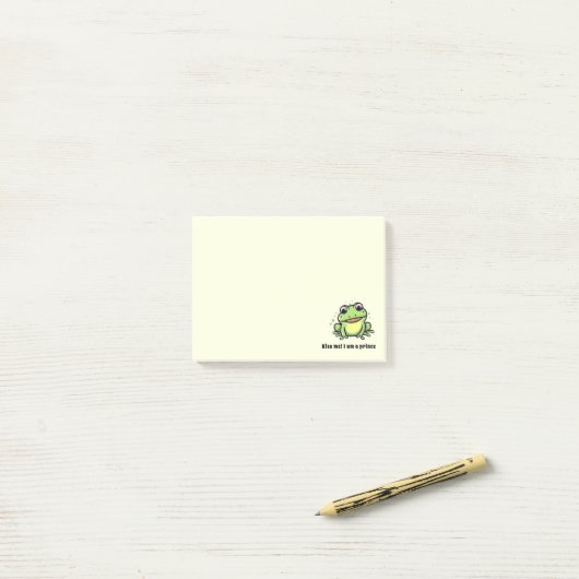 Post-it® Cute grenouille m'embrasser (Sur un bureau)