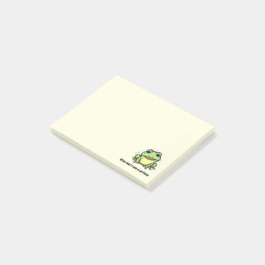 Post-it® Cute grenouille m'embrasser (Incliné)