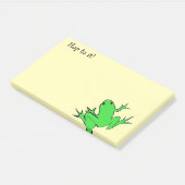 Post-it® Cute Grenouille verte "Hop to it!" (Incliné)