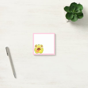 Post-it® Cute Grenouille verte tenant le biscuit Polvoron m