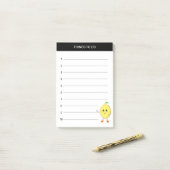 Post-it® Cute happy lemon Choses à faire sur blanc (Sur un bureau)