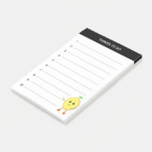 Post-it® Cute happy lemon Choses à faire sur blanc (Incliné)