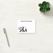 Post-it® Cute happy panda bear with flower cartoon (Bureau)