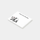 Post-it® Cute happy panda bear with flower cartoon (Incliné)