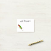 Post-it® Cute happy parrot (Sur un bureau)